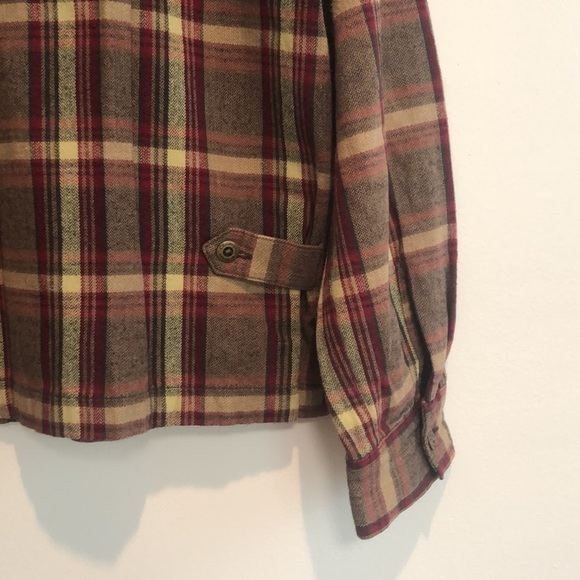 Christopher & Banks Vintage flannel zip up shirt jacket women’s medium - Picture 6 of 6